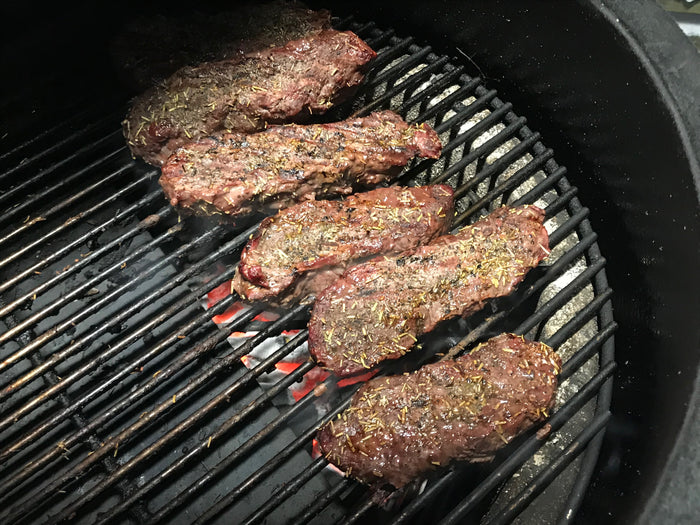 Moose Sirloin Steaks Grilled